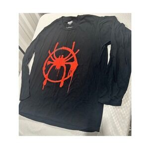 Marvel Spider-Man Miles Morales Spider-Verse Long Sleeve Graphic Tee Black L